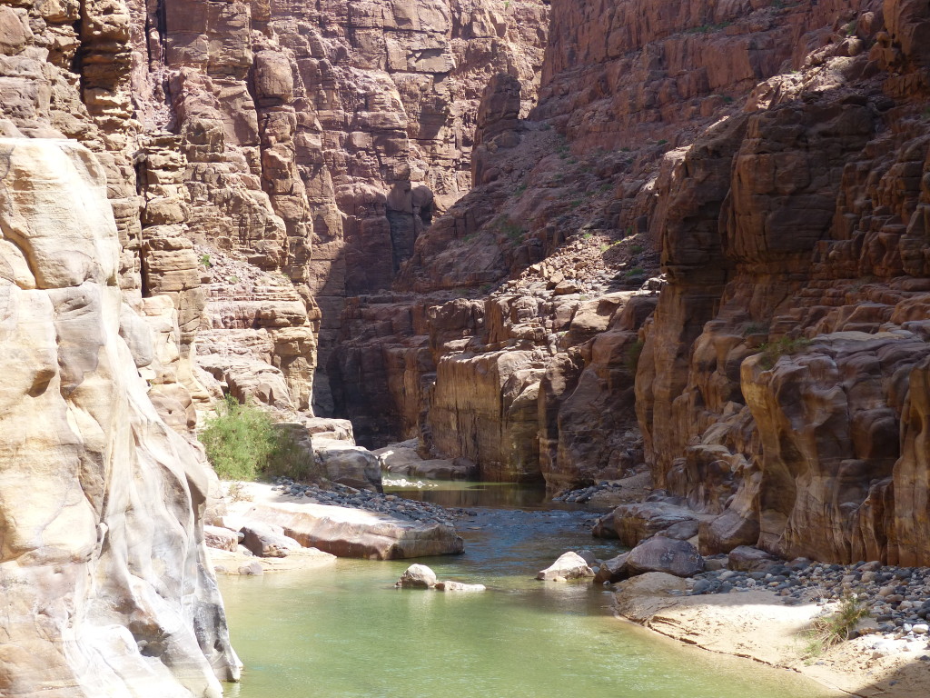 Canyoning start point at Al Mujib National Reserve 